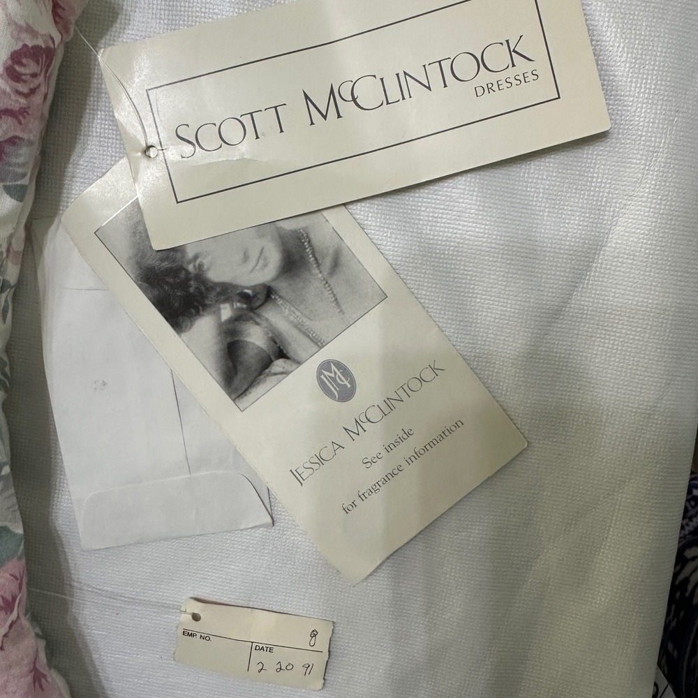 NWT 1991 Scott McClintock Floral Dress Sz 10 Cottagecore Romantic Coquette Gown - Picture 8 of 16